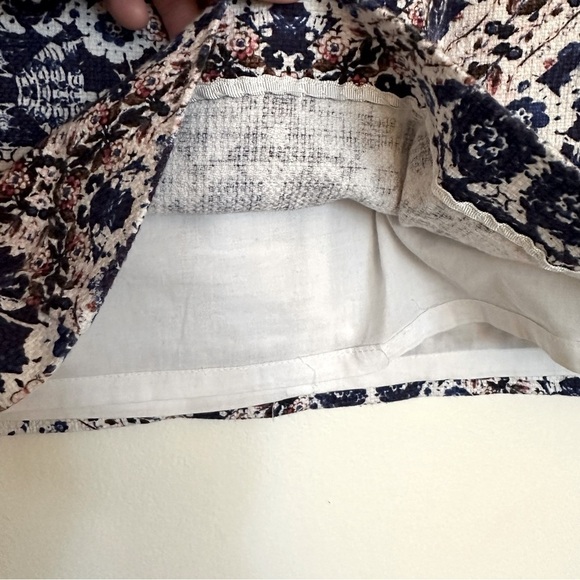 Joe Fresh Tweed Multicolored Floral Lined Mini Skirt Size 8 - Picture 3 of 9